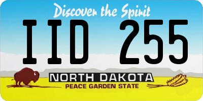 ND license plate IID255