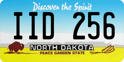ND license plate IID256