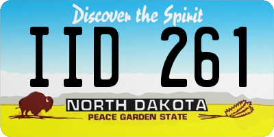 ND license plate IID261