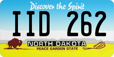 ND license plate IID262