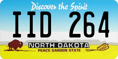 ND license plate IID264