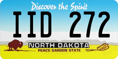 ND license plate IID272