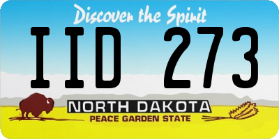 ND license plate IID273