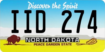 ND license plate IID274