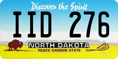 ND license plate IID276