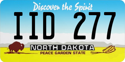 ND license plate IID277