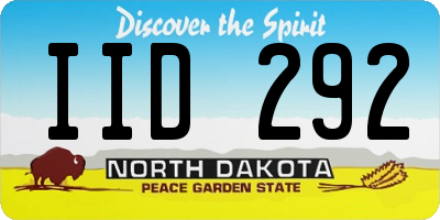 ND license plate IID292