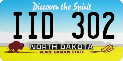 ND license plate IID302