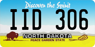 ND license plate IID306