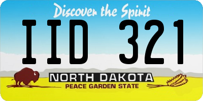 ND license plate IID321
