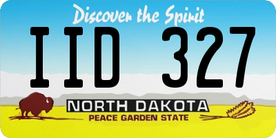 ND license plate IID327