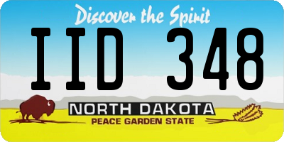 ND license plate IID348
