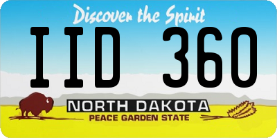 ND license plate IID360