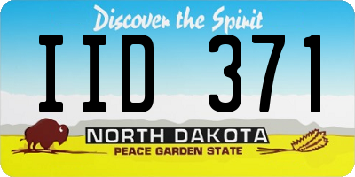 ND license plate IID371