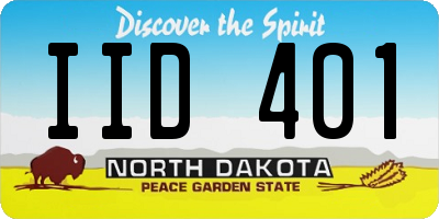 ND license plate IID401