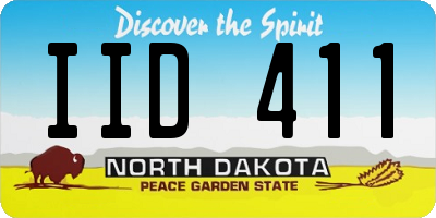 ND license plate IID411
