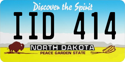 ND license plate IID414
