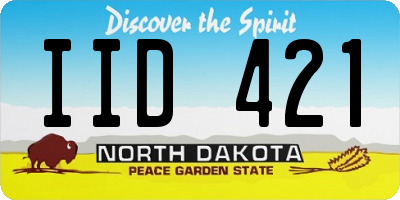 ND license plate IID421