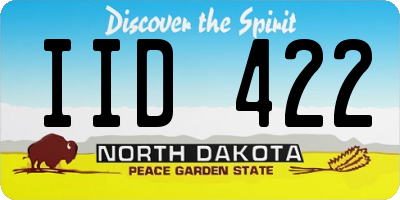 ND license plate IID422