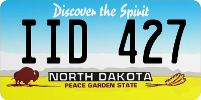 ND license plate IID427
