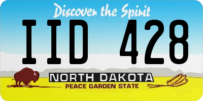 ND license plate IID428