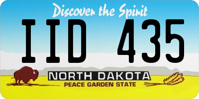ND license plate IID435