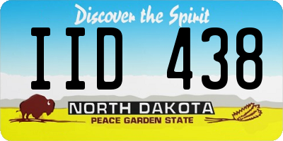 ND license plate IID438