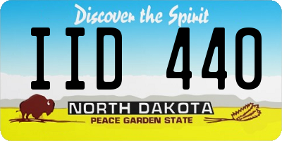 ND license plate IID440