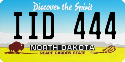 ND license plate IID444