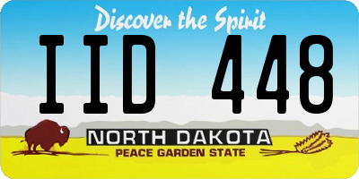 ND license plate IID448