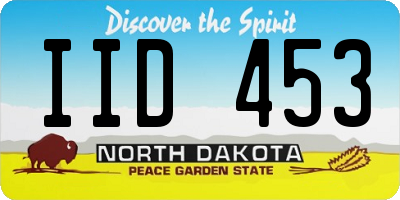 ND license plate IID453