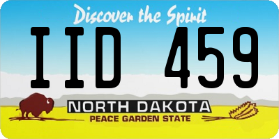 ND license plate IID459
