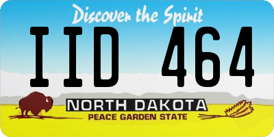 ND license plate IID464