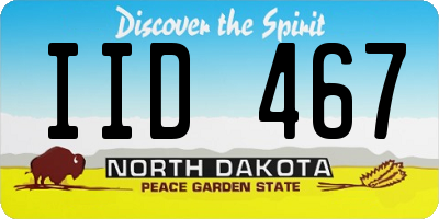 ND license plate IID467