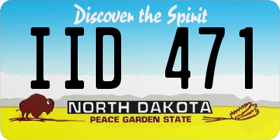 ND license plate IID471