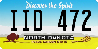 ND license plate IID472