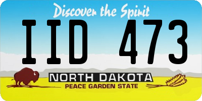 ND license plate IID473