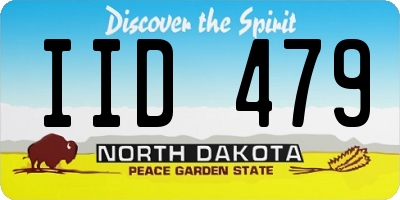 ND license plate IID479