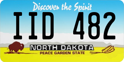 ND license plate IID482