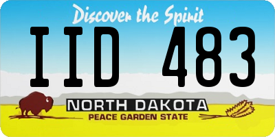 ND license plate IID483