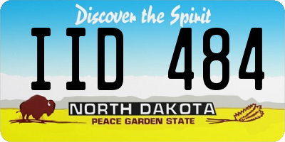 ND license plate IID484