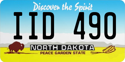 ND license plate IID490