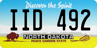 ND license plate IID492