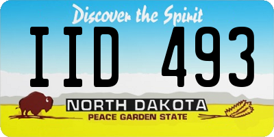 ND license plate IID493