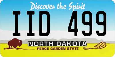 ND license plate IID499