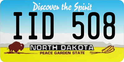 ND license plate IID508