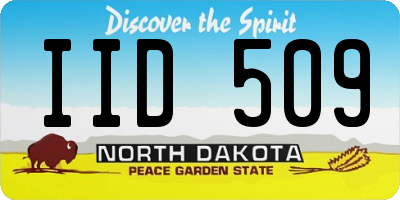 ND license plate IID509