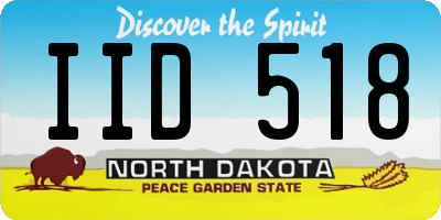 ND license plate IID518