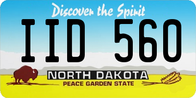 ND license plate IID560
