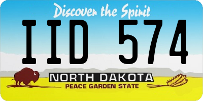 ND license plate IID574